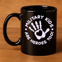 Cute Military Children Are Heroes Too 11oz C Handle Ceramic Mug