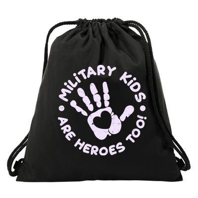 Cute Military Children Are Heroes Too Drawstring Bag