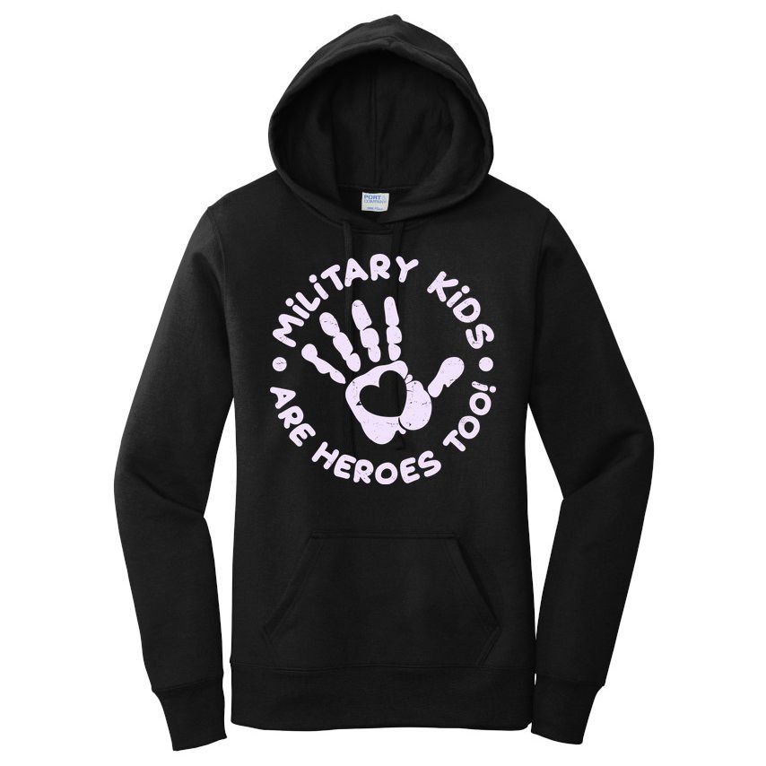 Cute Military Children Are Heroes Too Women's Pullover Hoodie
