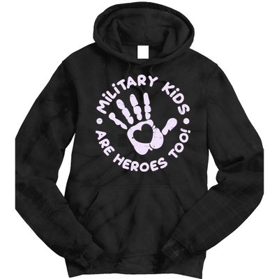 Cute Military Children Are Heroes Too Tie Dye Hoodie