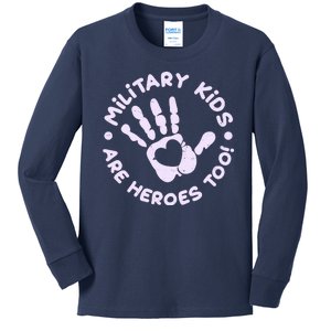 Cute Military Children Are Heroes Too Kids Long Sleeve Shirt