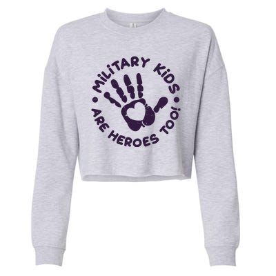 Cute Military Children Are Heroes Too Cropped Pullover Crew