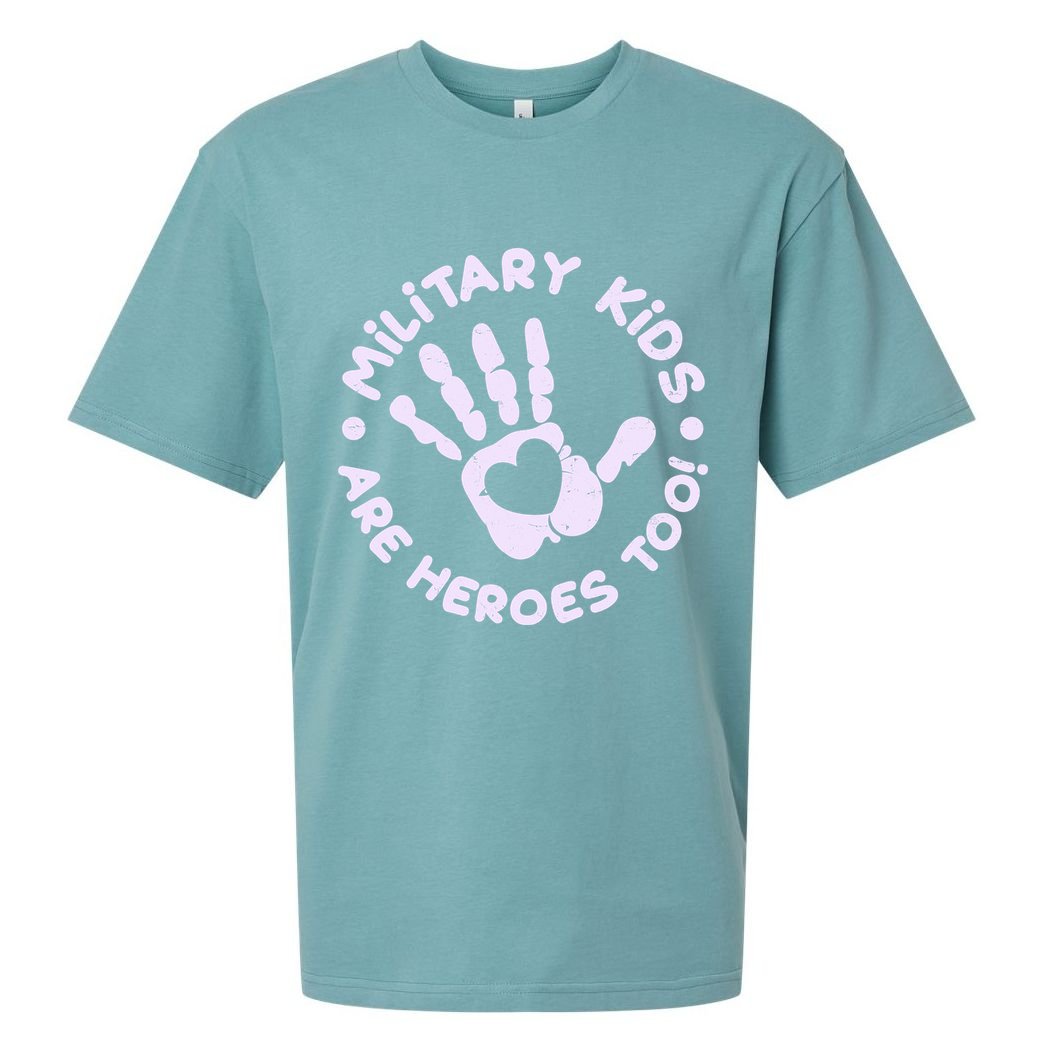 Cute Military Children Are Heroes Too Sueded Cloud Jersey T-Shirt