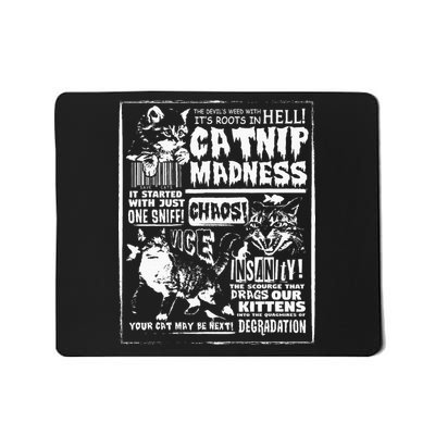 Catnip Madness Cute Kitten Cat Lover Gift For Cat Owners Mousepad