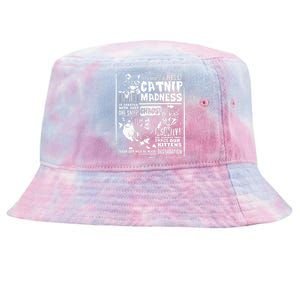 Catnip Madness Cute Kitten Cat Lover Gift For Cat Owners Tie-Dyed Bucket Hat