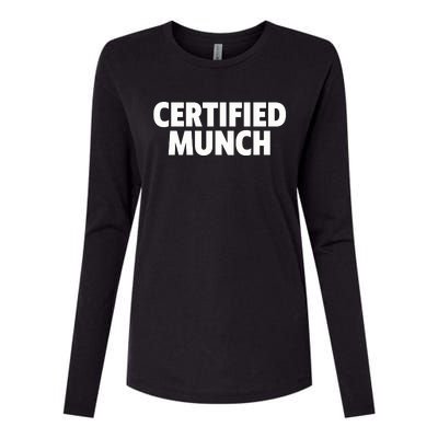 Certified Munch Womens Cotton Relaxed Long Sleeve T-Shirt