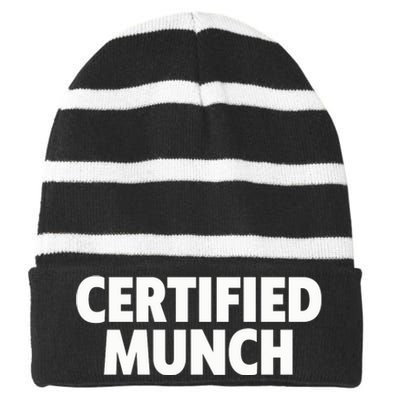 Certified Munch Striped Beanie with Solid Band