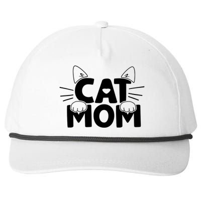 Cat Mom Snapback Five-Panel Rope Hat