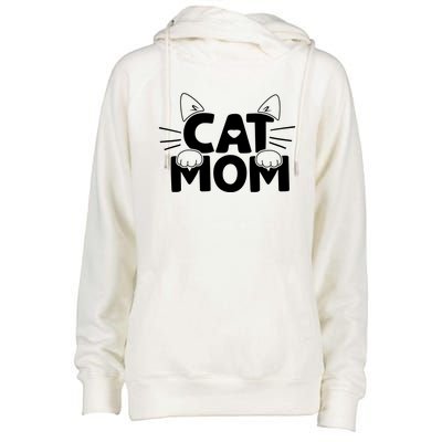 Cat Mom Womens Funnel Neck Pullover Hood