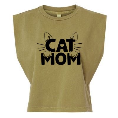 Cat Mom Garment-Dyed Women's Muscle Tee