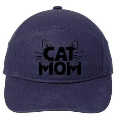 Cat Mom 7-Panel Snapback Hat