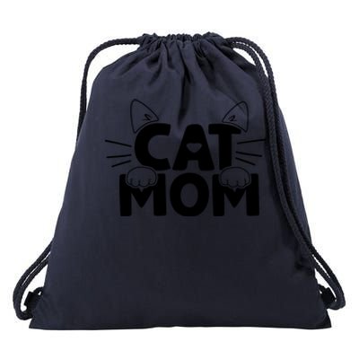 Cat Mom Drawstring Bag