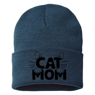 Cat Mom Sustainable Knit Beanie