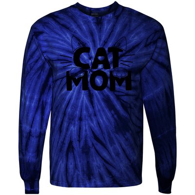 Cat Mom Tie-Dye Long Sleeve Shirt