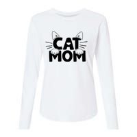 Cat Mom Womens Cotton Relaxed Long Sleeve T-Shirt