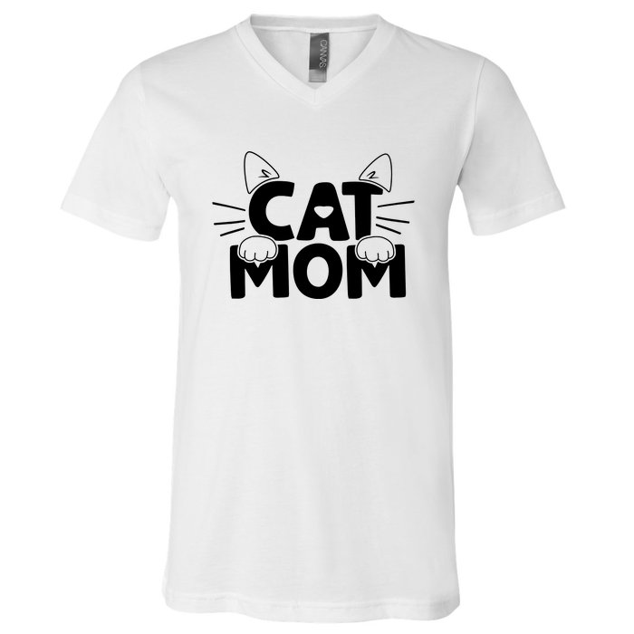 Cat Mom V-Neck T-Shirt