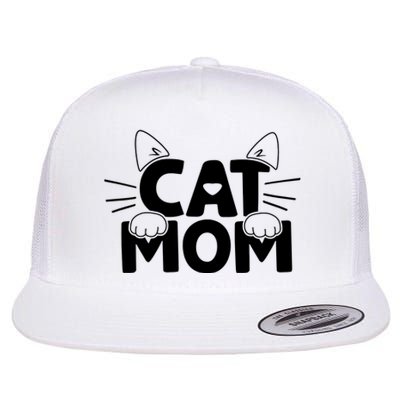 Cat Mom Flat Bill Trucker Hat