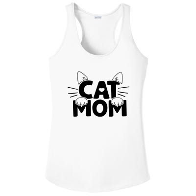 Cat Mom Ladies PosiCharge Competitor Racerback Tank