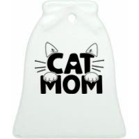 Cat Mom Ceramic Bell Ornament