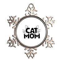 Cat Mom Metallic Star Ornament