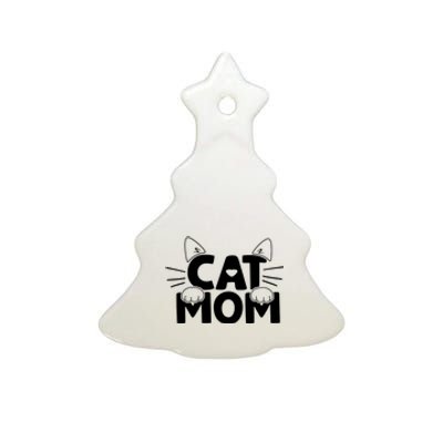 Cat Mom Ceramic Tree Ornament