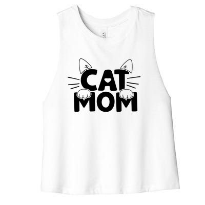 Cat Mom Women's Racerback Cropped Tank