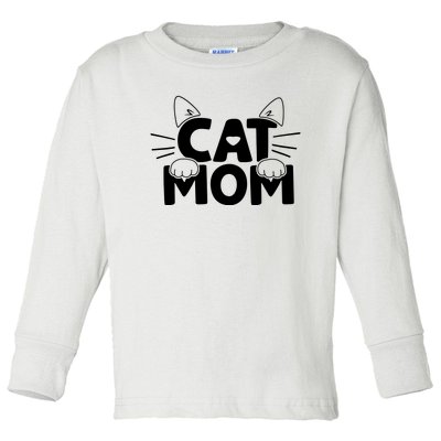 Cat Mom Toddler Long Sleeve Shirt