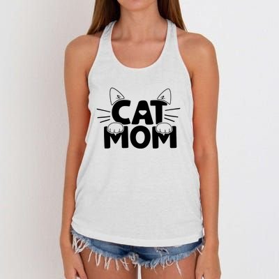 Cat Mom Women's Knotted Racerback Tank