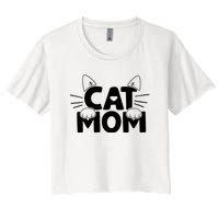 Cat Mom Women's Crop Top Tee