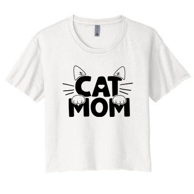 Cat Mom Women's Crop Top Tee