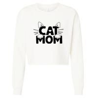 Cat Mom Cropped Pullover Crew