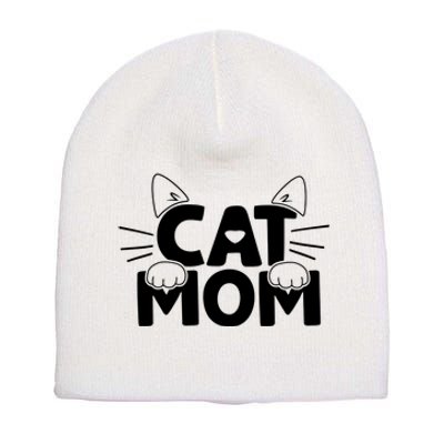 Cat Mom Short Acrylic Beanie