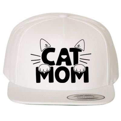 Cat Mom Wool Snapback Cap