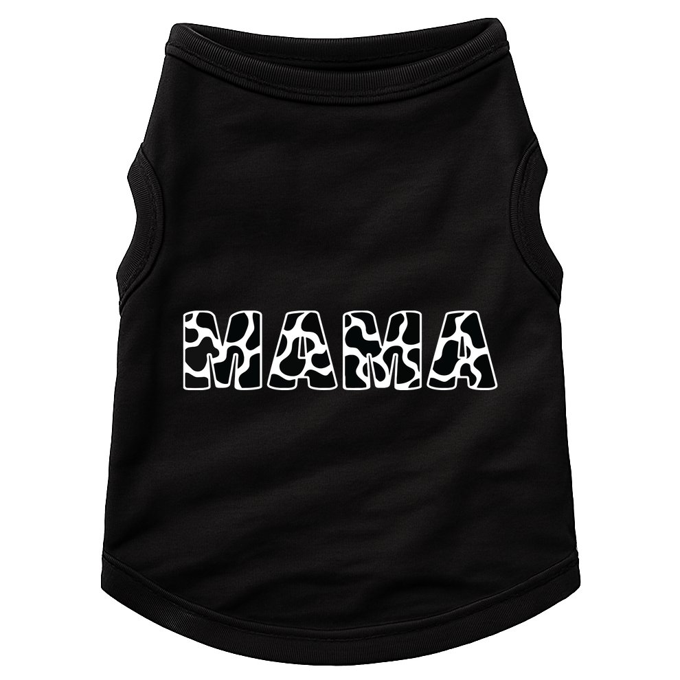 Cute Mama Cow Print Black White Mother Animal Pattern Doggie Tank