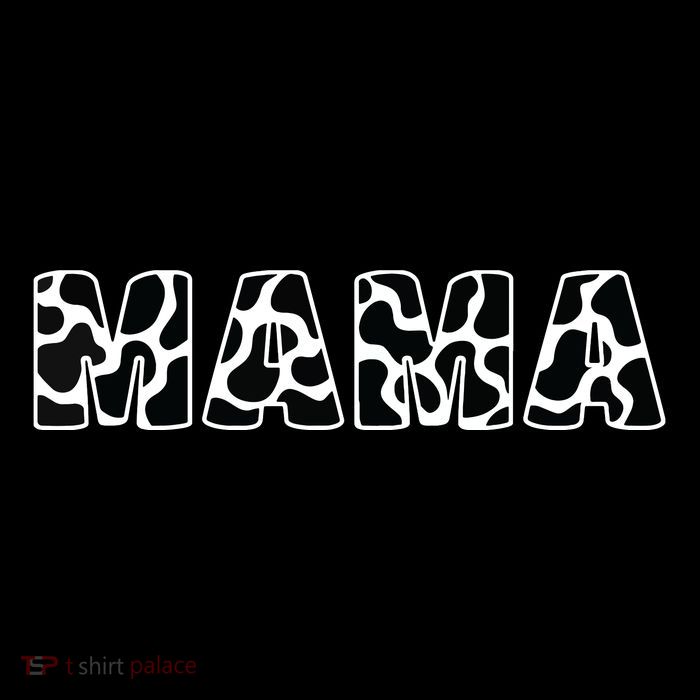 Cute Mama Cow Print Black White Mother Animal Pattern Premium T-Shirt