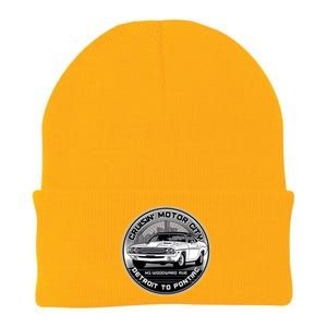 Cruisin Motor City Detroit To Pontiac Classic Muscle Car Knit Cap Winter Beanie