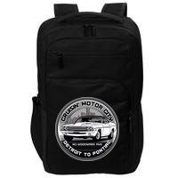 Cruisin Motor City Detroit To Pontiac Classic Muscle Car Impact Tech Backpack