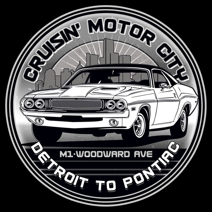 Cruisin Motor City Detroit To Pontiac Classic Muscle Car Impact Tech Backpack