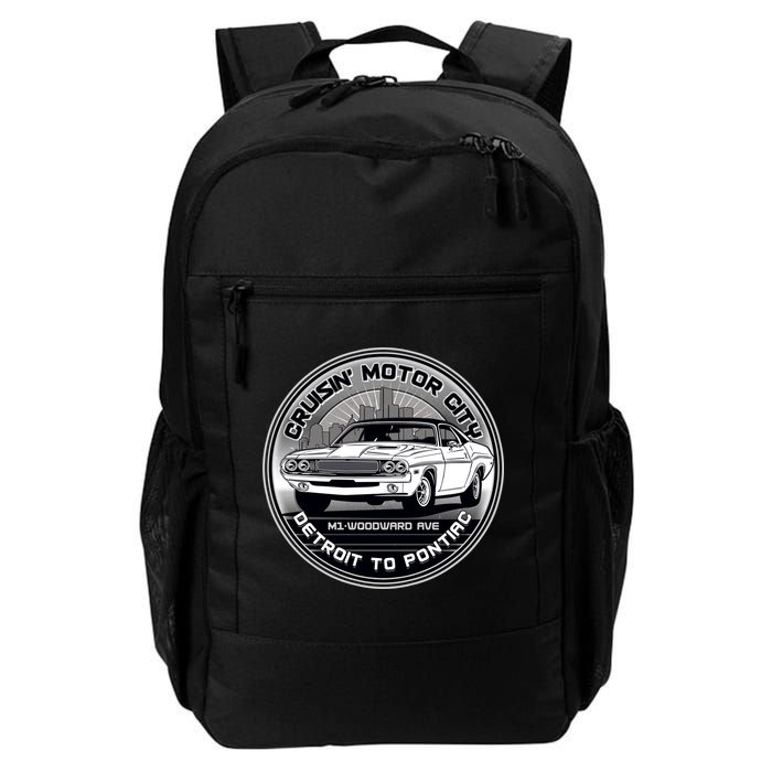 Cruisin Motor City Detroit To Pontiac Classic Muscle Car Backpack