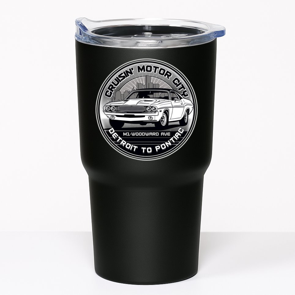 Cruisin Motor City Detroit To Pontiac Classic Muscle Car Tumbler