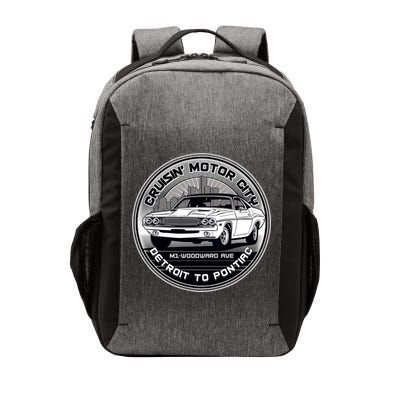 Cruisin Motor City Detroit To Pontiac Classic Muscle Car Vector Backpack