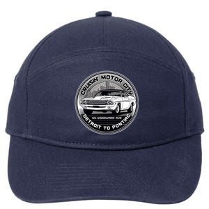 Cruisin Motor City Detroit To Pontiac Classic Muscle Car 7-Panel Snapback Hat