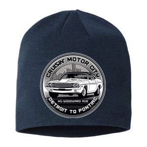 Cruisin Motor City Detroit To Pontiac Classic Muscle Car Sustainable Beanie