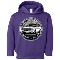 Cruisin Motor City Detroit To Pontiac Classic Muscle Car Toddler Hoodie