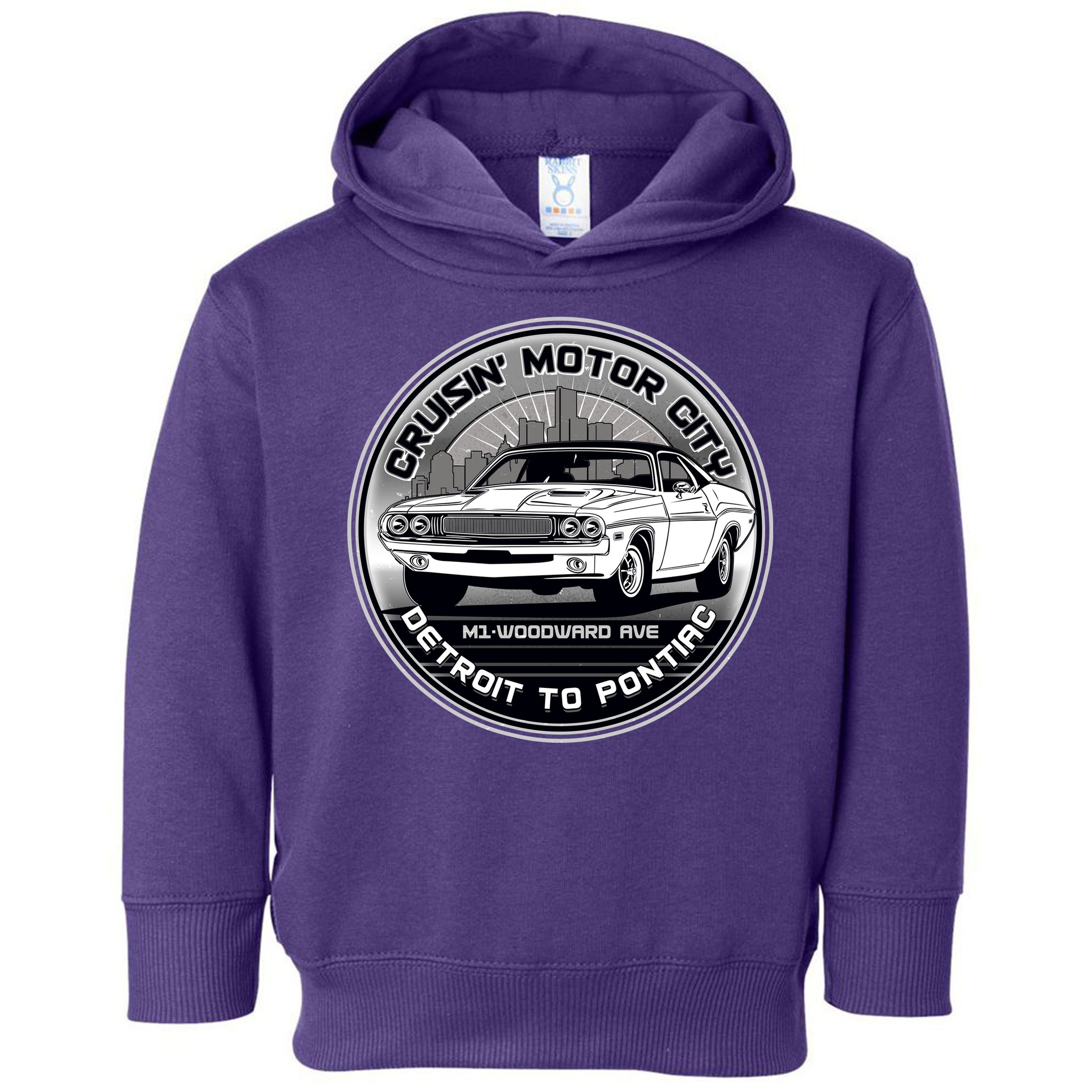 Cruisin Motor City Detroit To Pontiac Classic Muscle Car Toddler Hoodie