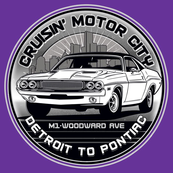 Cruisin Motor City Detroit To Pontiac Classic Muscle Car Toddler Hoodie