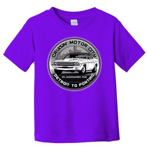 Cruisin Motor City Detroit To Pontiac Classic Muscle Car Toddler T-Shirt