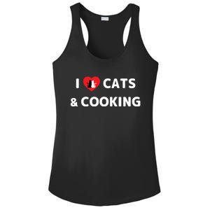 Cat Mom Cooking Accessories I Love Cats And Cooking Gift Ladies PosiCharge Competitor Racerback Tank