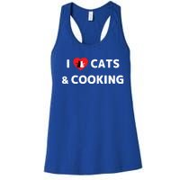 Cat Mom Cooking Accessories I Love Cats And Cooking Gift Women's Racerback Tank