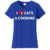 Cat Mom Cooking Accessories I Love Cats And Cooking Gift Women's T-Shirt